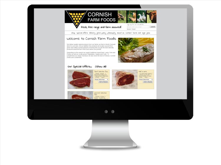 web design cornwall - Cornish Foods