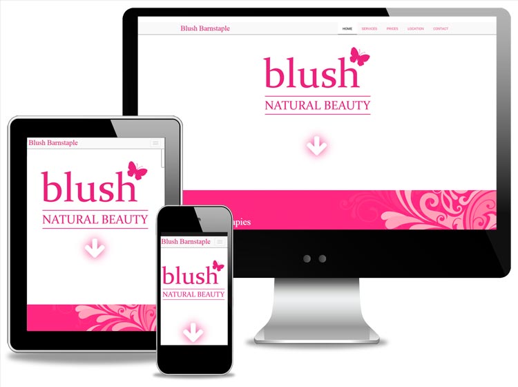 Web Developmet in Devon and Cornwall | Web site designed for Blush Barnstaple