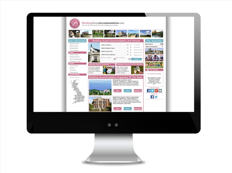 Web Developmet in Devon and Cornwall | Web site designed for Groupaccommodation.com